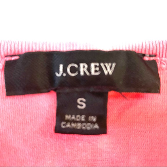 J. Crew pink tie dye positive vibes cropped size small t-shirt - Picture 4 of 5